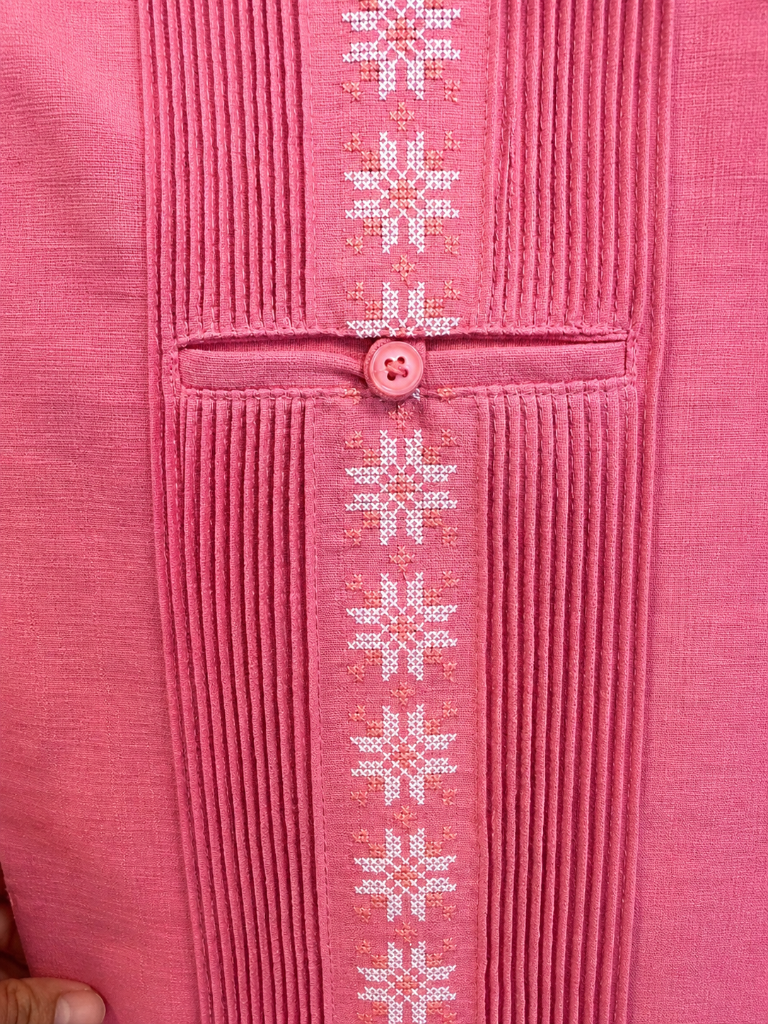 Guayabera Estrellas Rosa