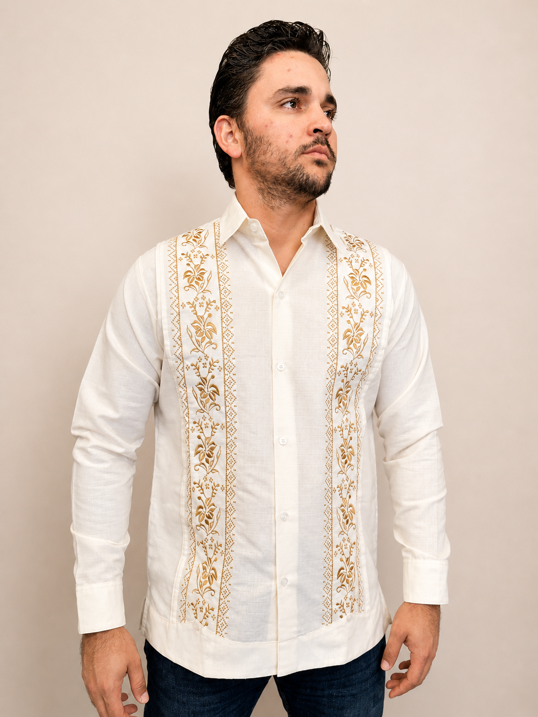 Guayabera Richie hueso ML