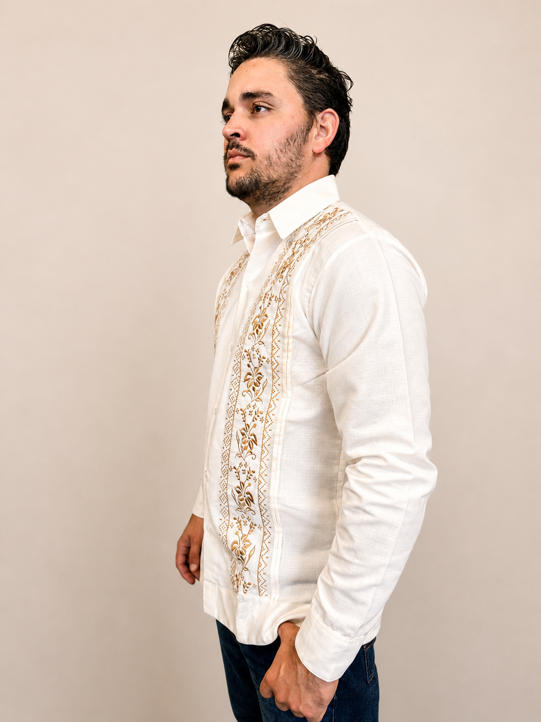 Guayabera Richie hueso ML