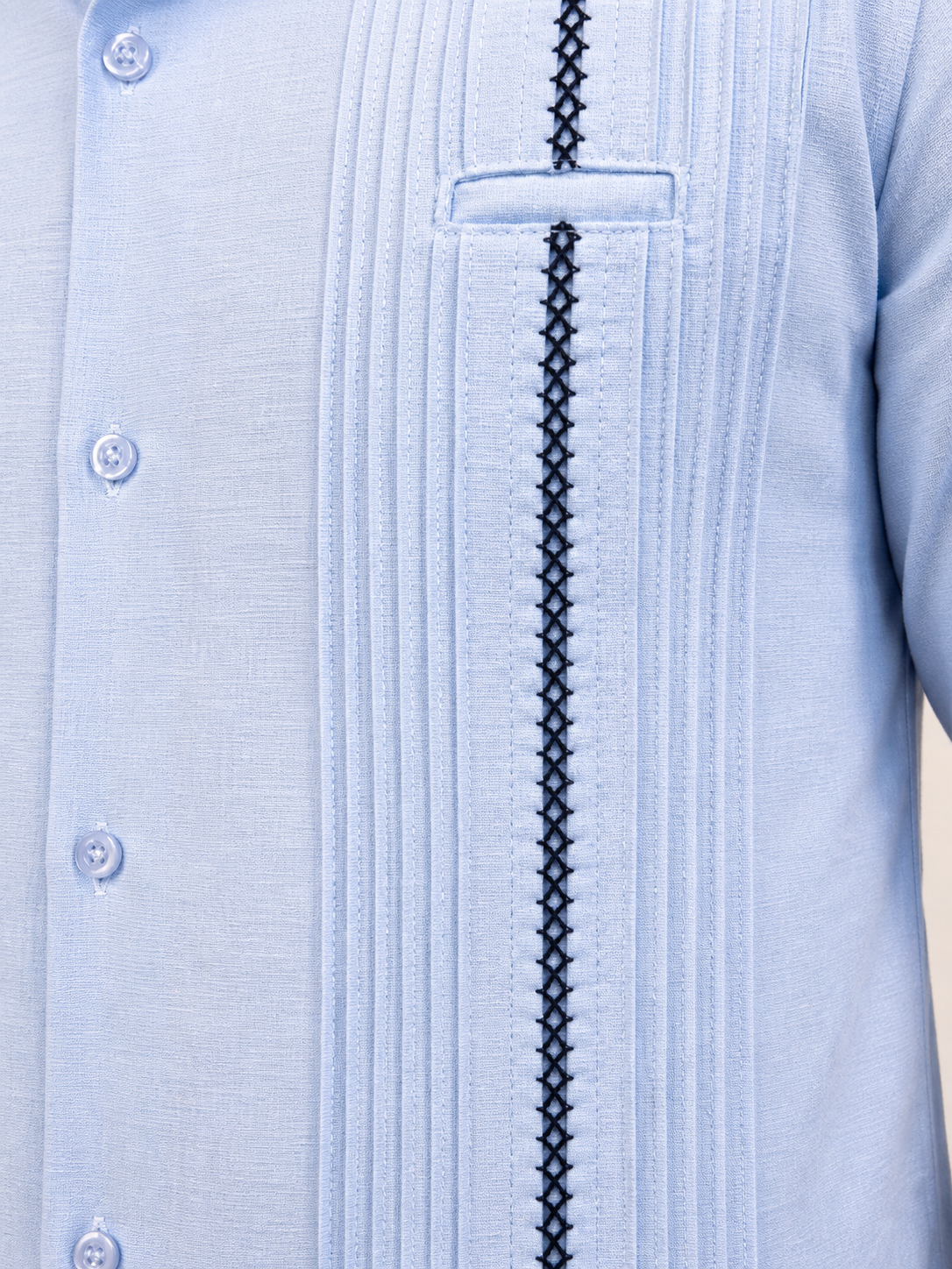 Guayabera Picueta celeste