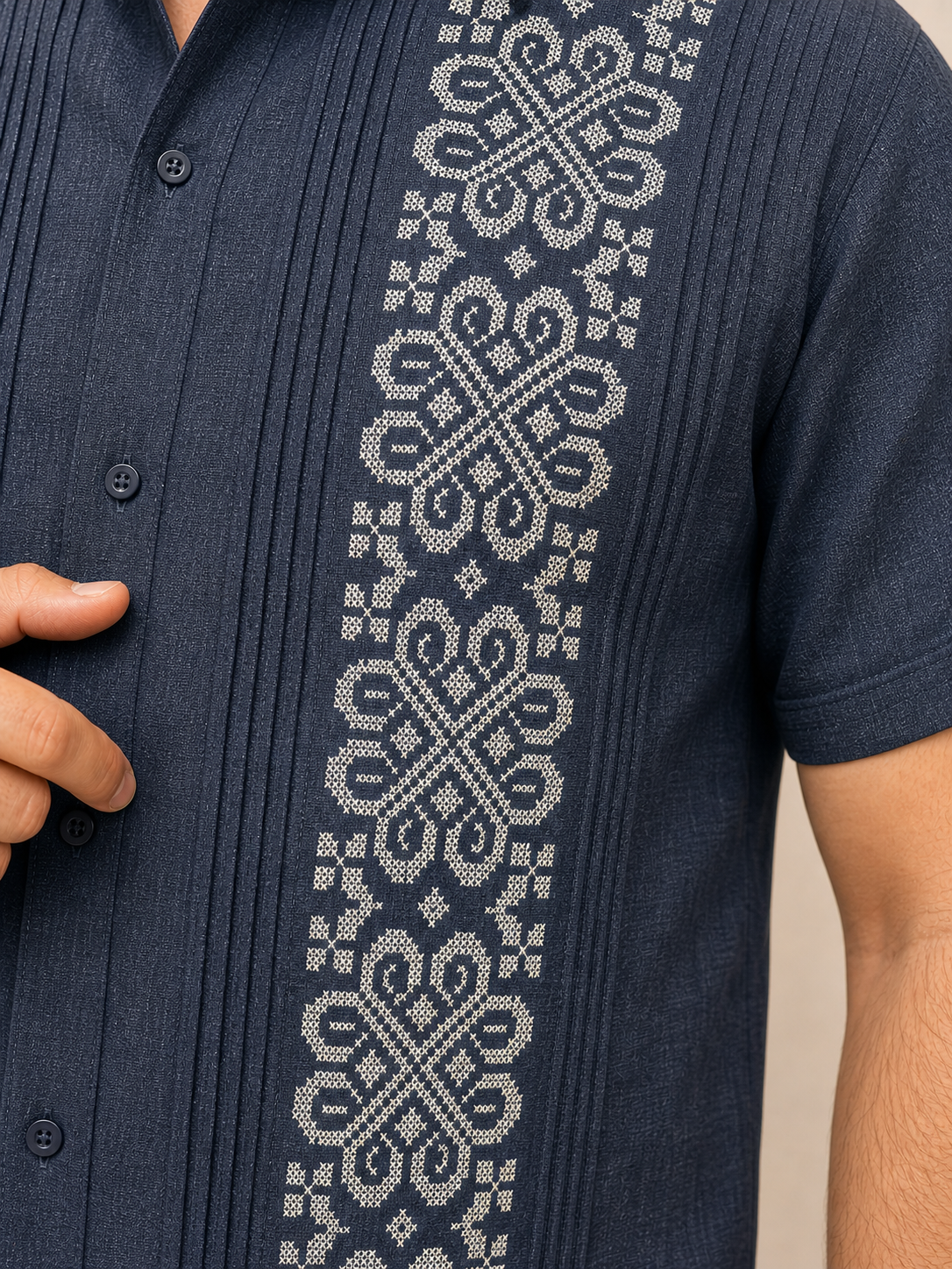 Guayabera Iván mezclilla