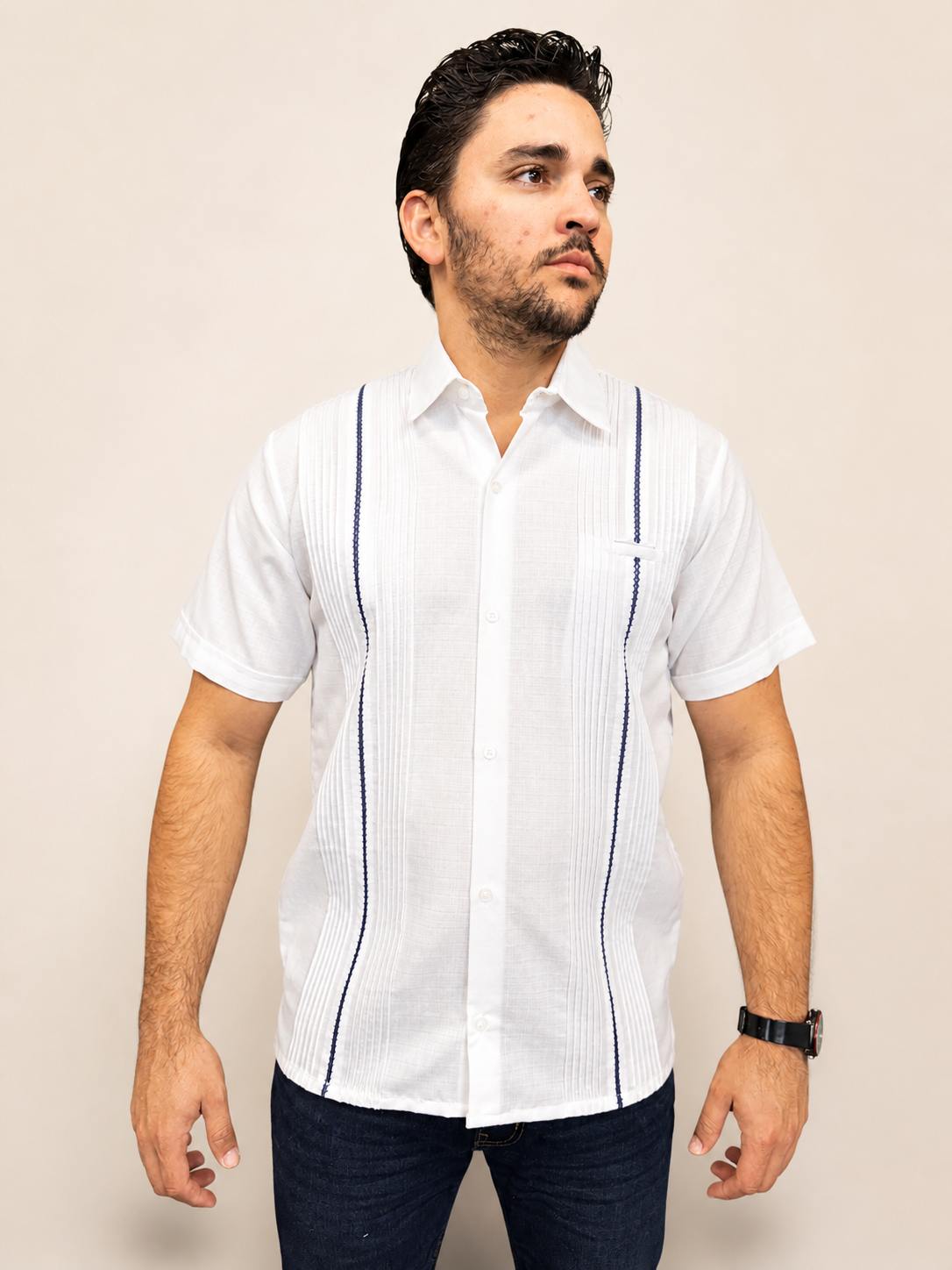 Guayabera Picueta blanca