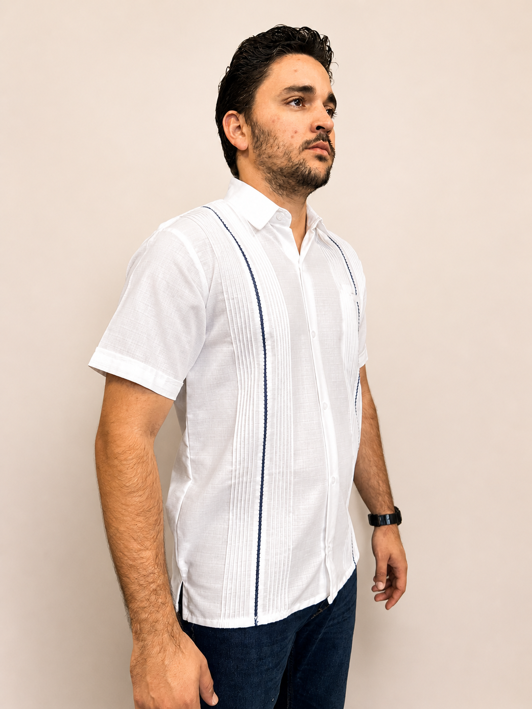 Guayabera Picueta blanca